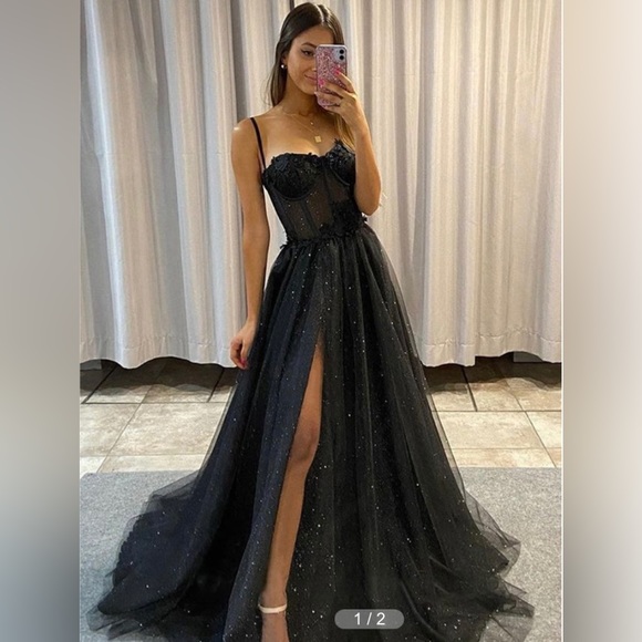 Dresses Princess Ruffles Spaghetti Straps Sleeveless Sweep Brush